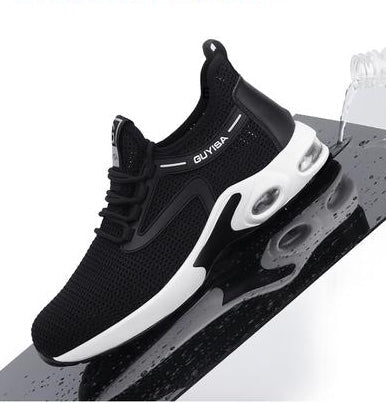 Lightweight white safety shoe / trainer with air bubbles - Men and Women - Ultra-soft shell