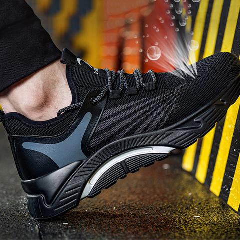 Comfortable and lightweight safety shoe grey