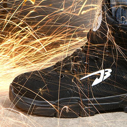 Comfortable and indestructible black safety shoes