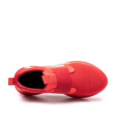 Comfortable and breathable red safety shoe without laces