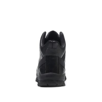 Black leather safety shoes