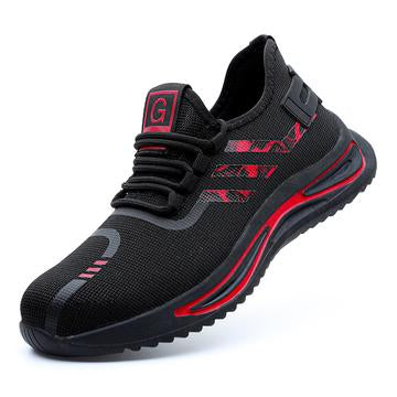 Comfortable and breathable safety shoe red