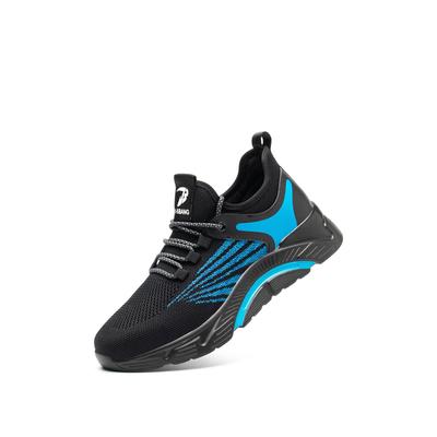 Comfortable and light blue safety shoe