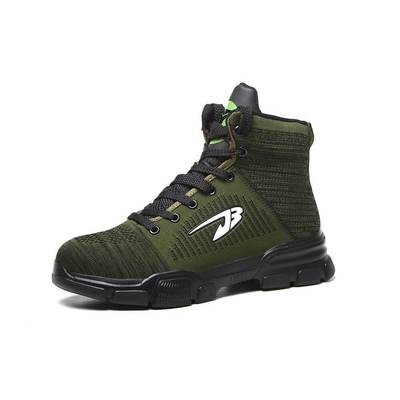 Comfortable and indestructible green safety shoes