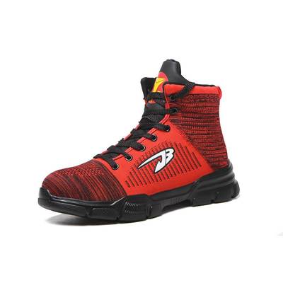 Comfortable and indestructible safety shoes red